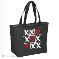 Tictac Toe Heart Valentines Day Gift Tote Bag thumb 2
