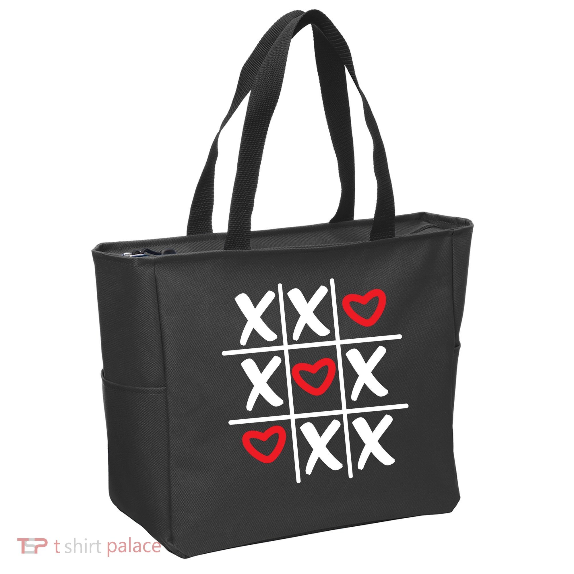 Tictac Toe Heart Valentines Day Gift Tote Bag