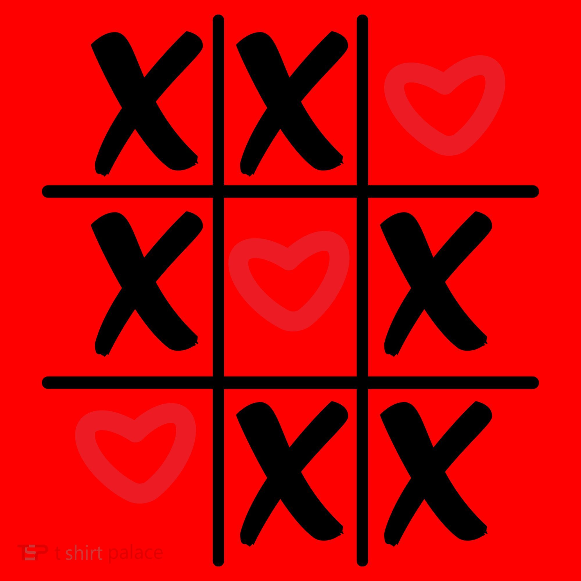 Tictac Toe Heart Valentines Day Gift Santa Hat