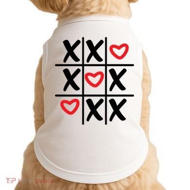 Tictac Toe Heart Valentines Day Gift Doggie Tank
