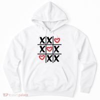 Tictac Toe Heart Valentines Day Gift Hoodie thumb 0