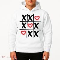 Tictac Toe Heart Valentines Day Gift Hoodie thumb 2