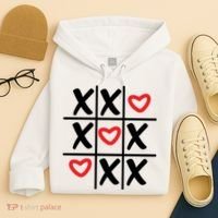 Tictac Toe Heart Valentines Day Gift Hoodie thumb 4