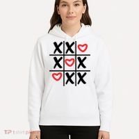 Tictac Toe Heart Valentines Day Gift Hoodie thumb 5