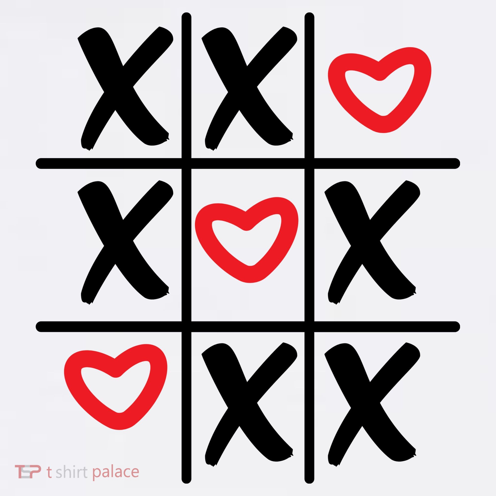 Tictac Toe Heart Valentines Day Gift Long Sleeve Shirt