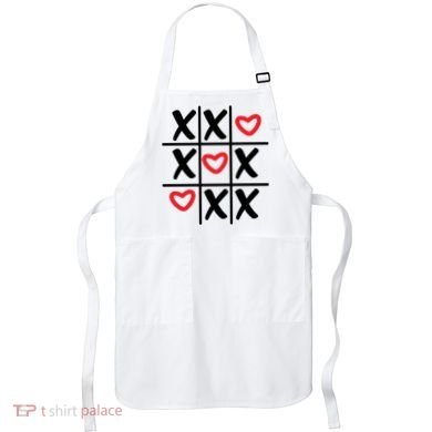 Tictac Toe Heart Valentines Day Gift Apron