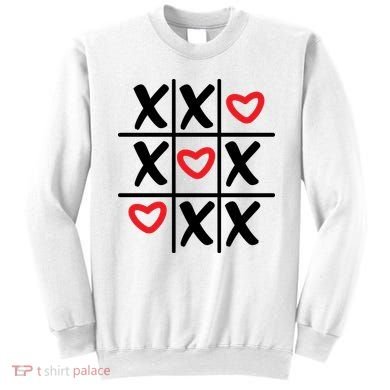 Tictac Toe Heart Valentines Day Gift Sweatshirt