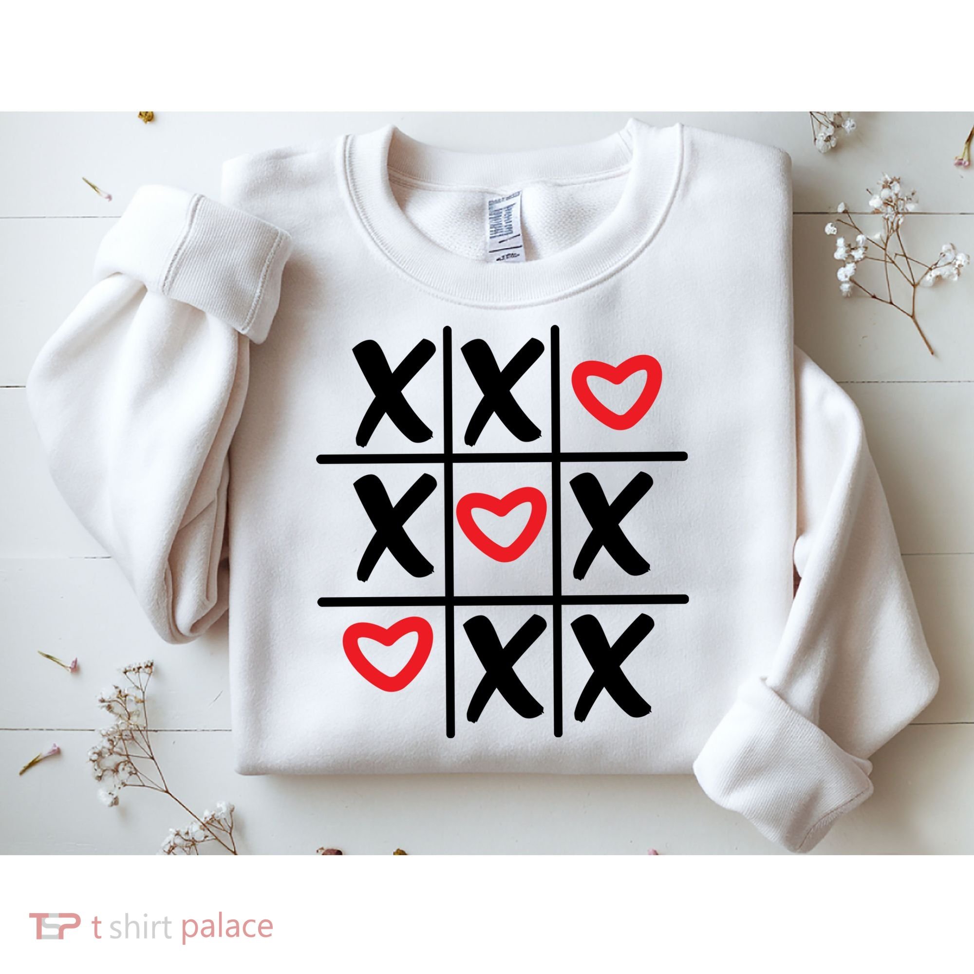 Tictac Toe Heart Valentines Day Gift Sweatshirt