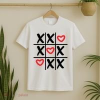 Tictac Toe Heart Valentines Day Gift T-Shirt thumb 2