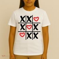 Tictac Toe Heart Valentines Day Gift T-Shirt thumb 4