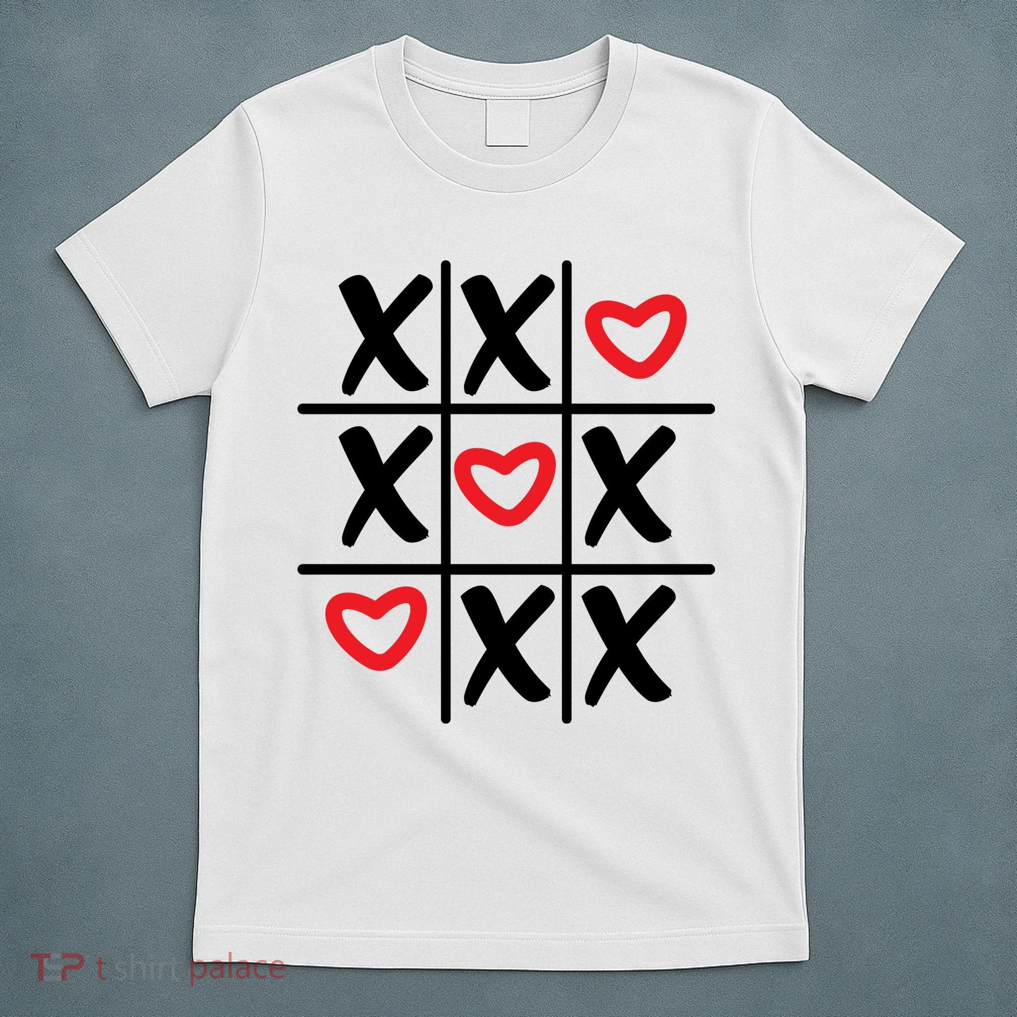 Tictac Toe Heart Valentines Day Gift T-Shirt