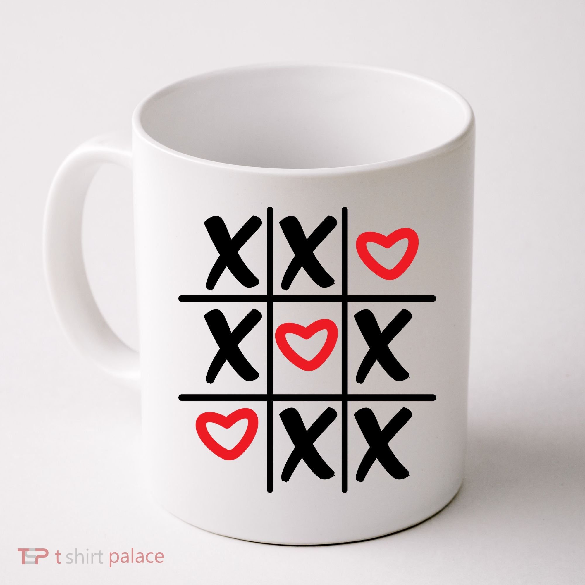 Tictac Toe Heart Valentines Day Gift Coffee Mug