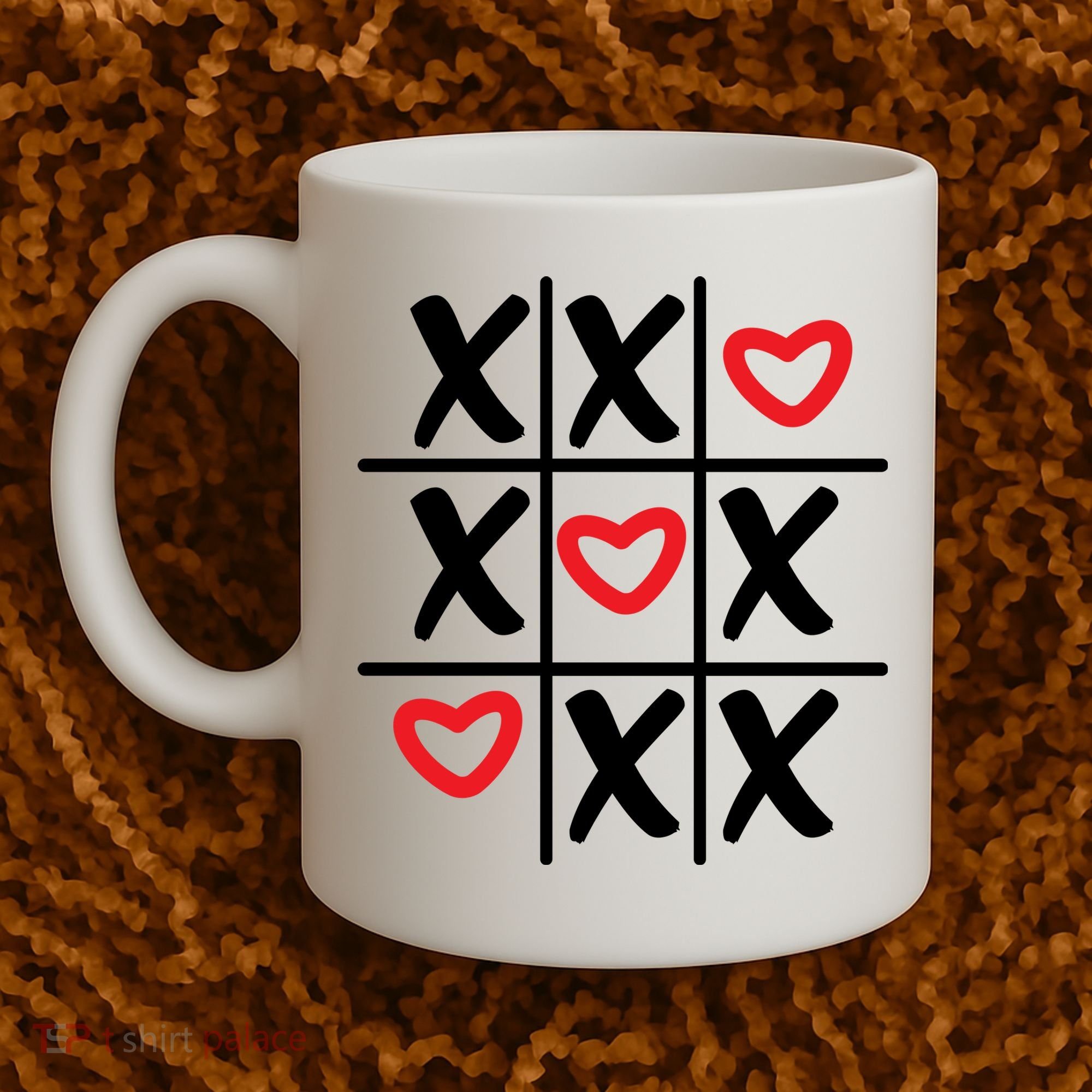 Tictac Toe Heart Valentines Day Gift Coffee Mug