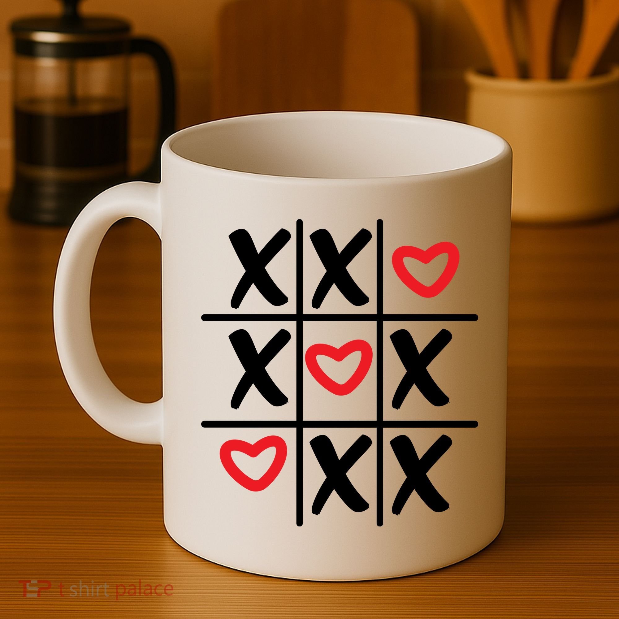 Tictac Toe Heart Valentines Day Gift Coffee Mug