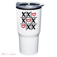 Tictac Toe Heart Valentines Day Gift Tumbler thumb 0