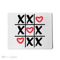 Tictac Toe Heart Valentines Day Gift Mousepad thumb 0