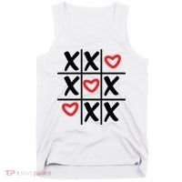 Tictac Toe Heart Valentines Day Gift Tank Top thumb 0