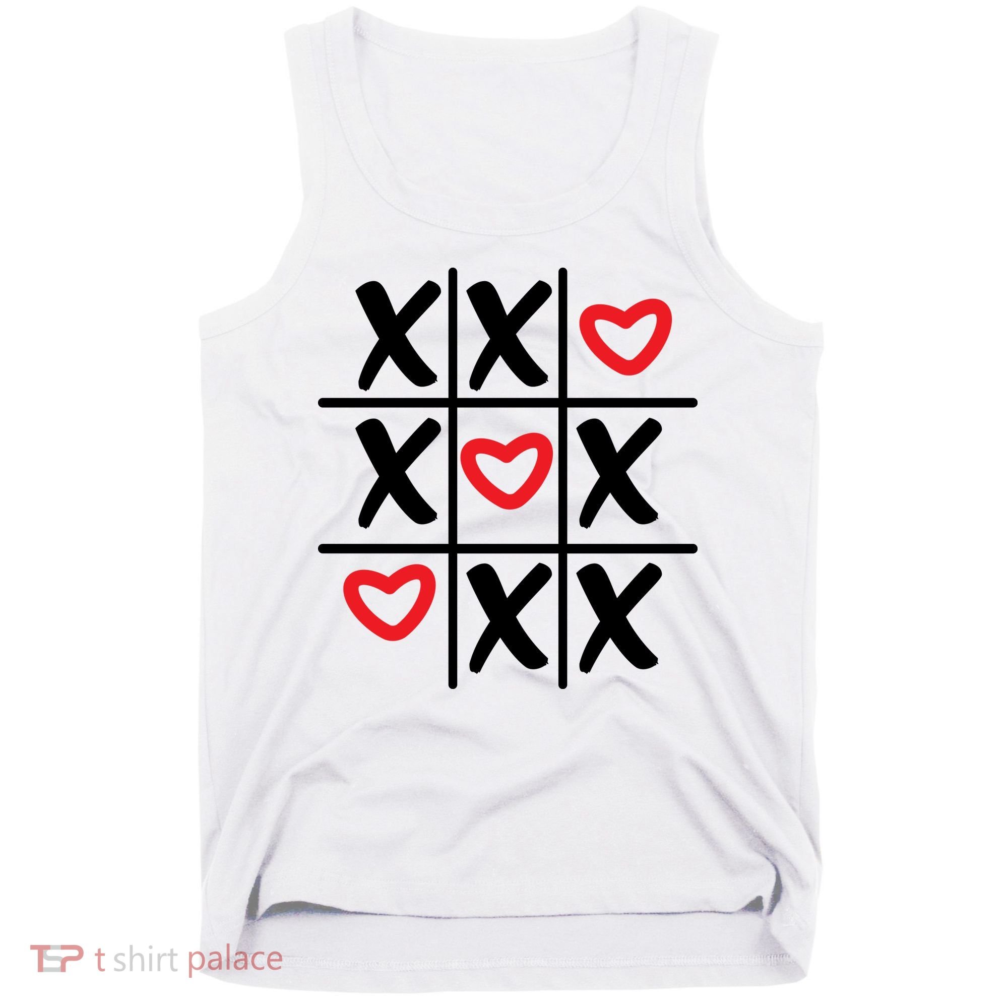 Tictac Toe Heart Valentines Day Gift Tank Top