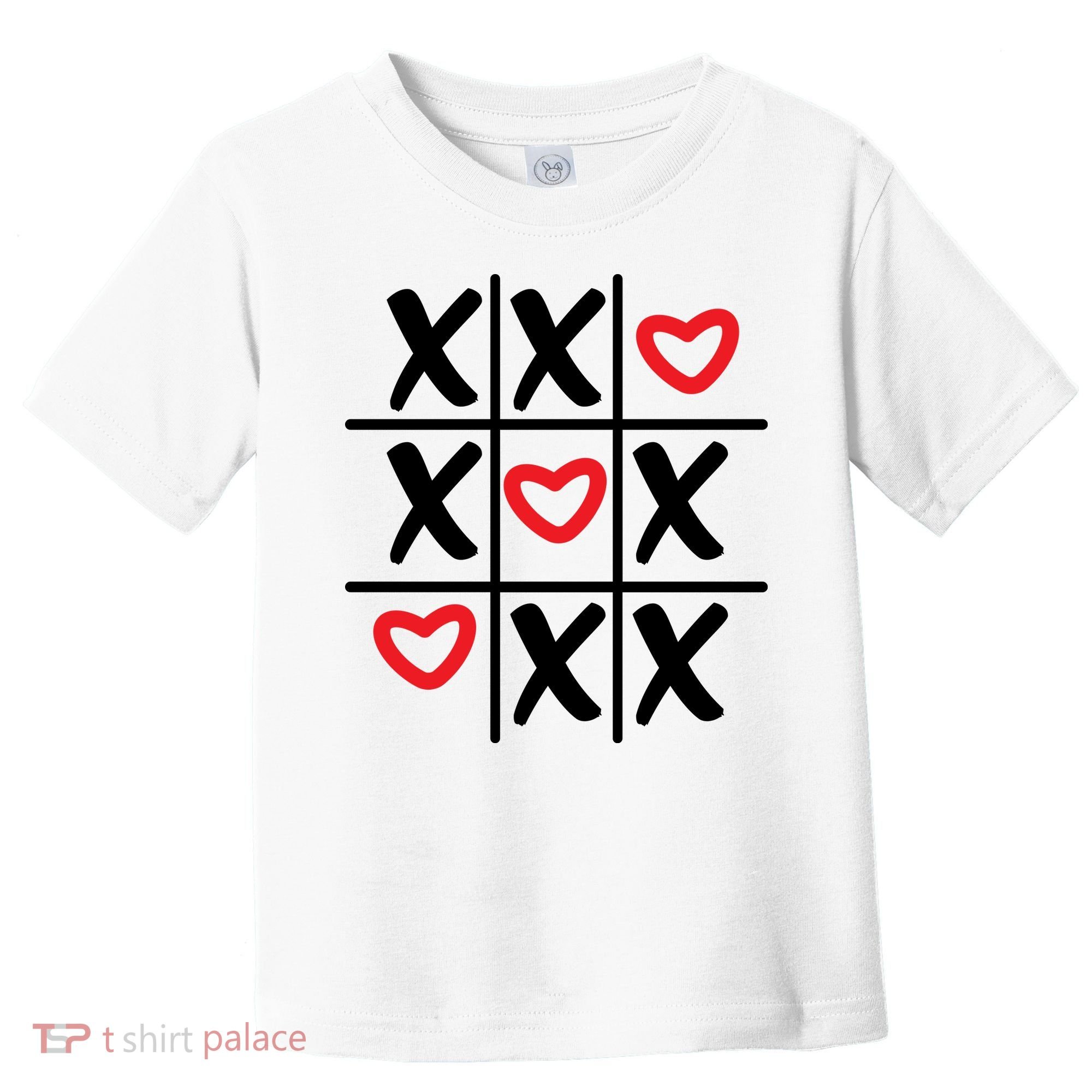 Tictac Toe Heart Valentines Day Gift Toddler T-Shirt