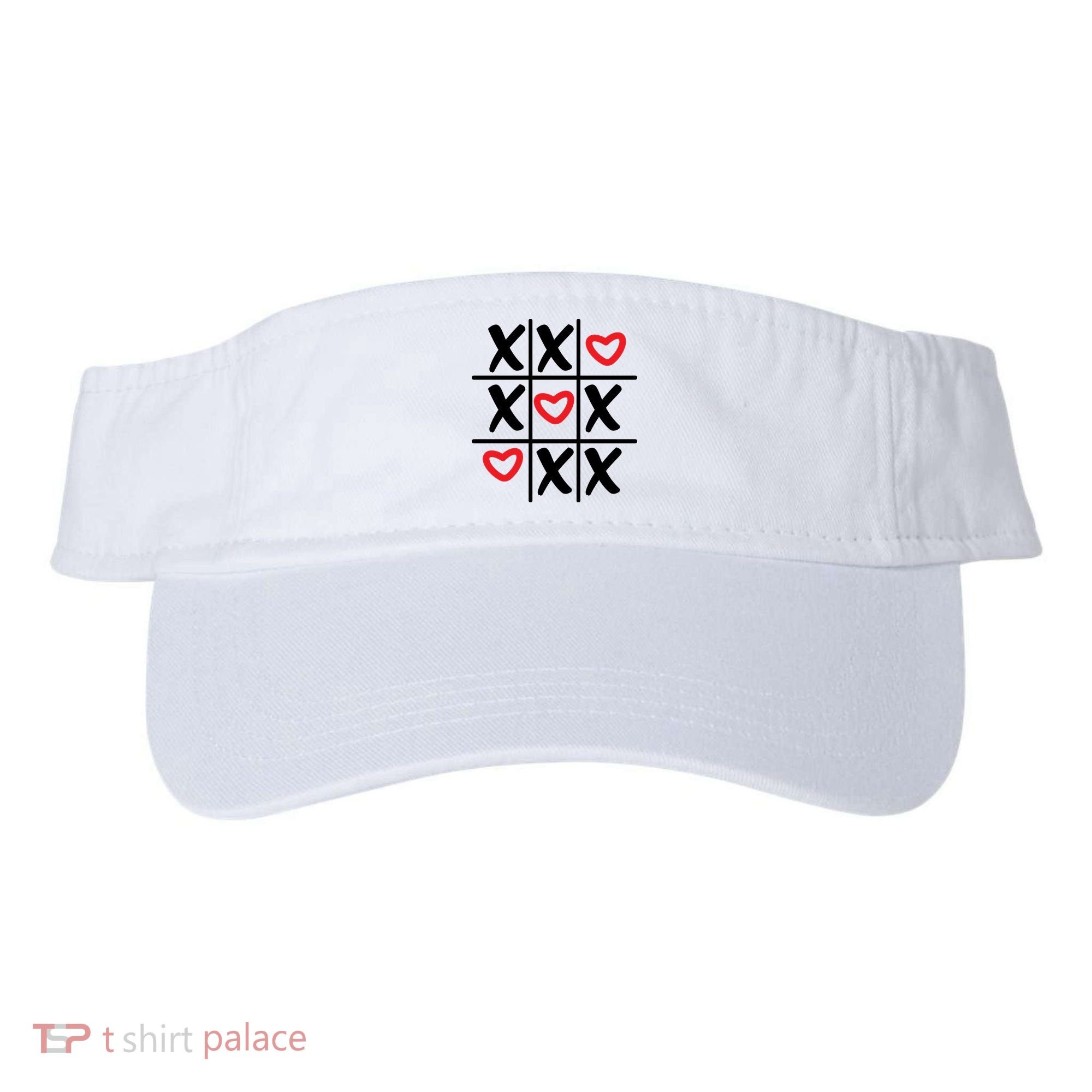 Tictac Toe Heart Valentines Day Gift Visor