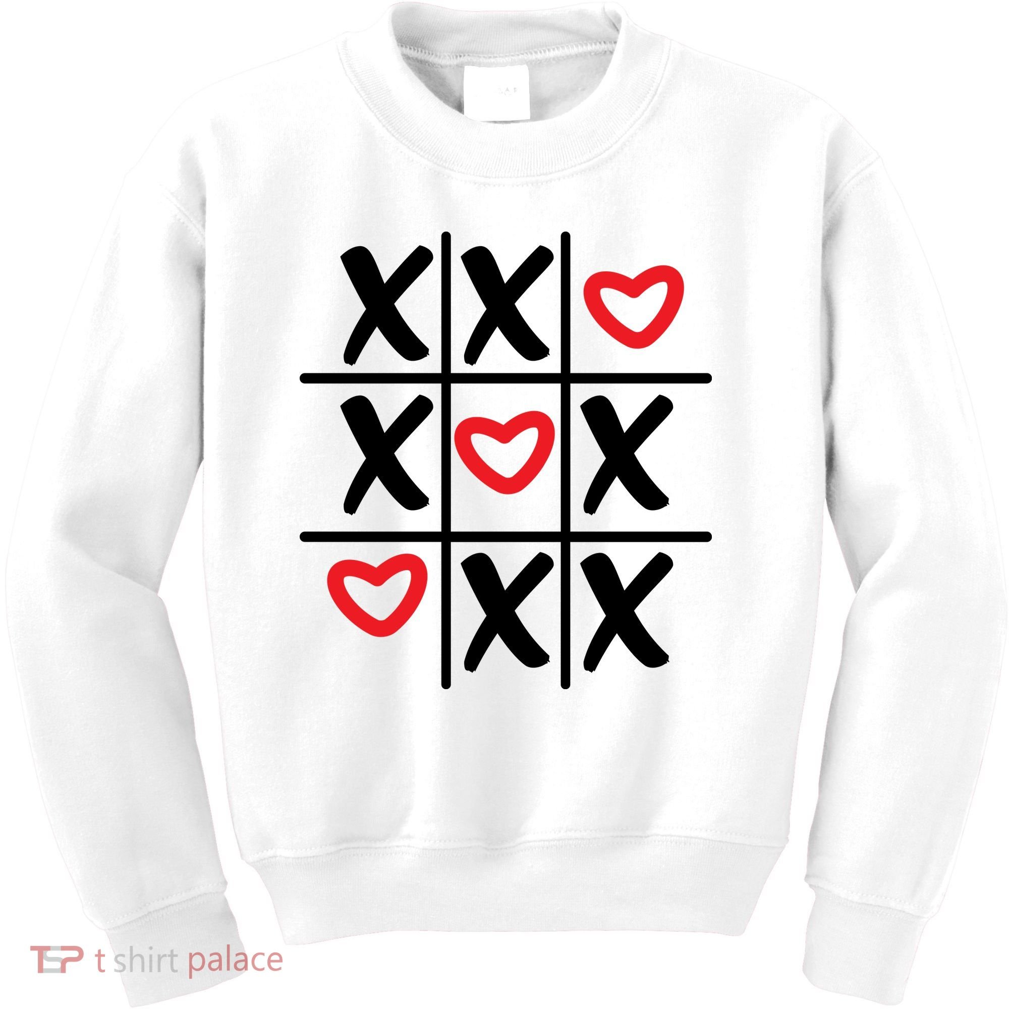 Tictac Toe Heart Valentines Day Gift Kids Sweatshirt
