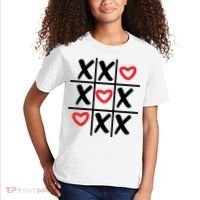 Tictac Toe Heart Valentines Day Gift Kids T-Shirt thumb 2