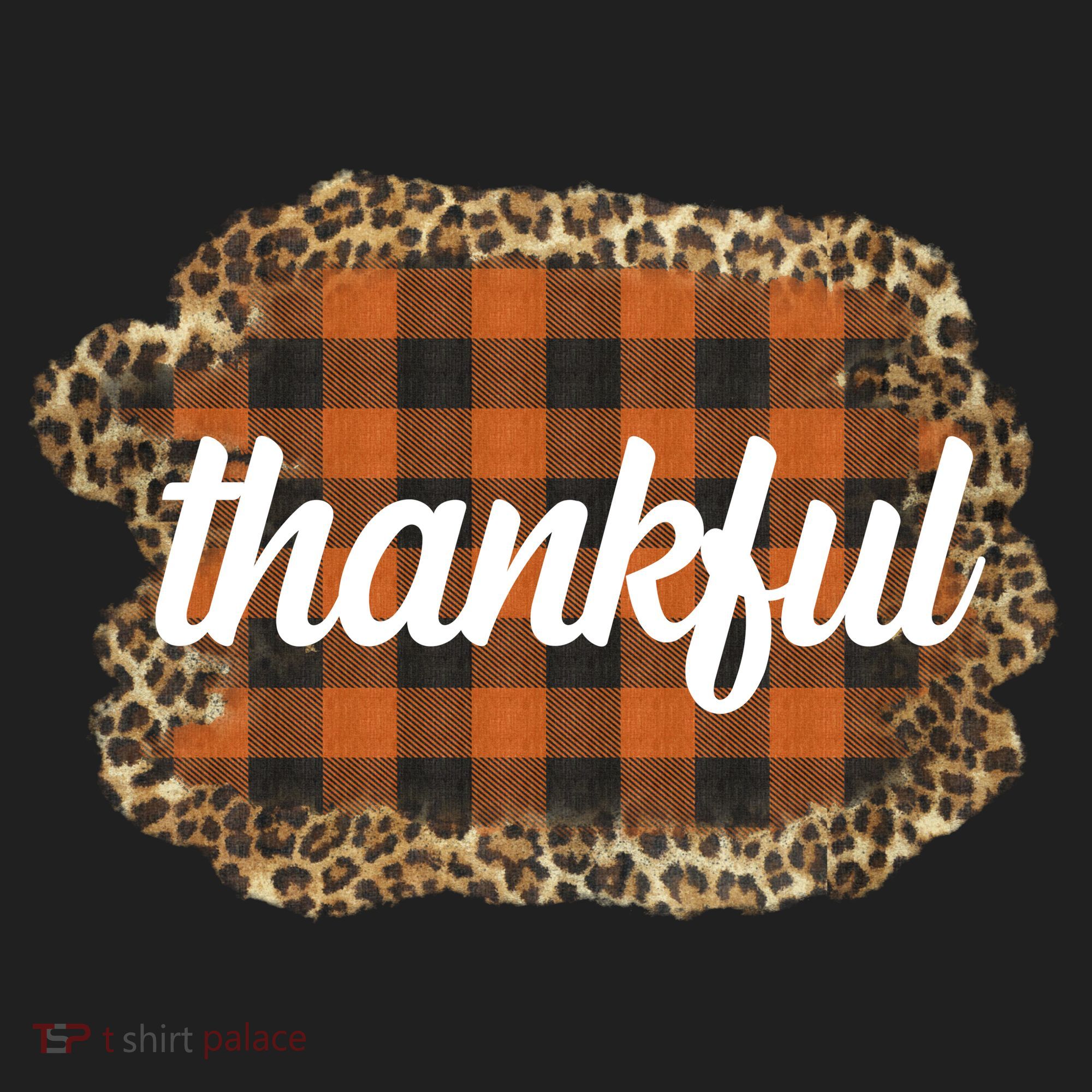 Thankful Thanksgiving Holiday Cheetah Plaid Women's Sweatshirt