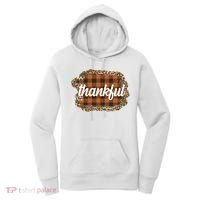 Thankful Thanksgiving Holiday Cheetah Plaid Women's Hoodie thumb 0