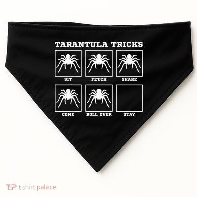 Tarantula Tricks Hairy Spiders Ntomophile Entomologist USA-Made Doggie Bandana