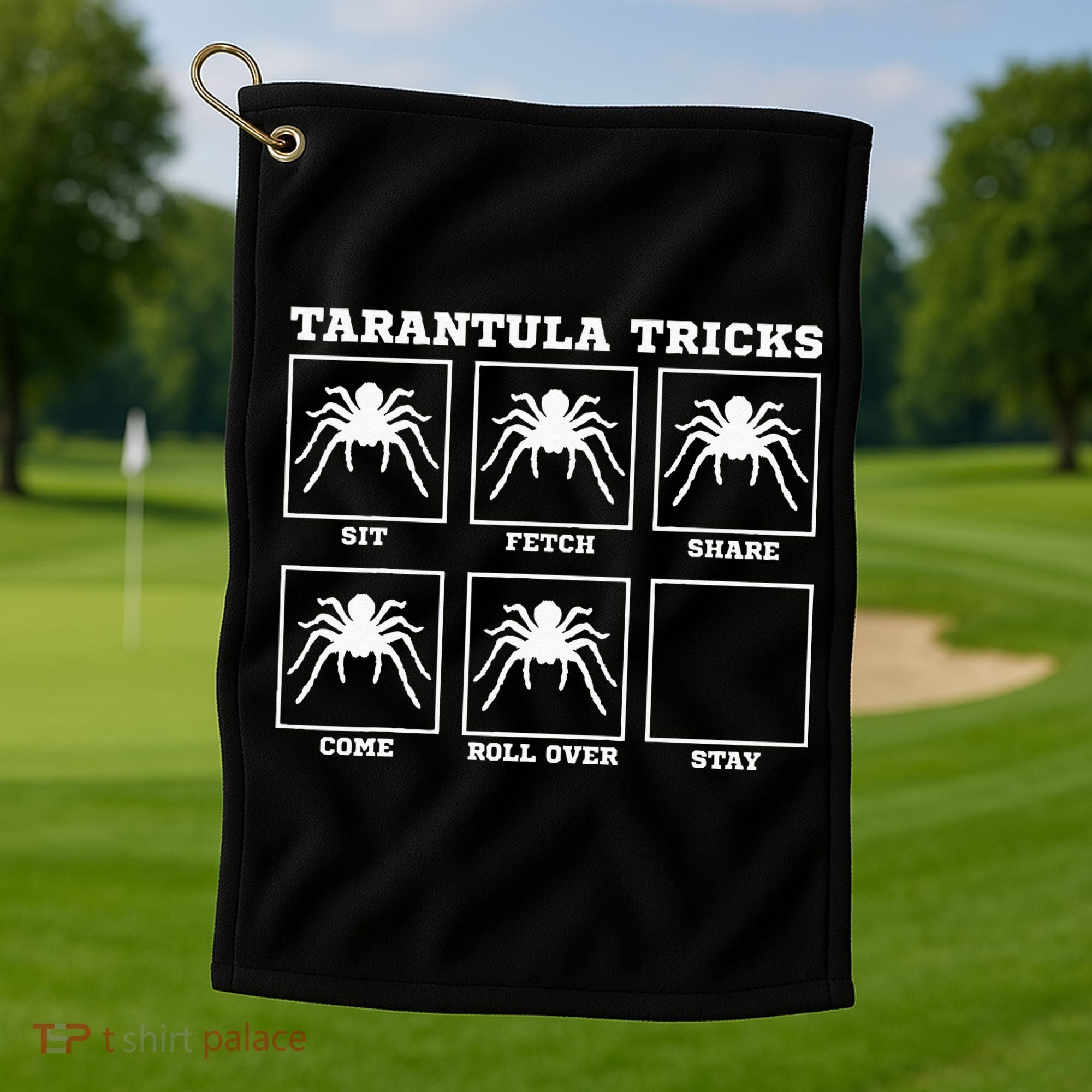 Tarantula Tricks Hairy Spiders Ntomophile Entomologist Golf Towel