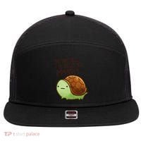 This Turtle.. He Judges You. 7 Panel Mesh Trucker Snapback Hat thumb 0