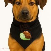 This Turtle.. He Judges You. USA-Made Doggie Bandana thumb 1