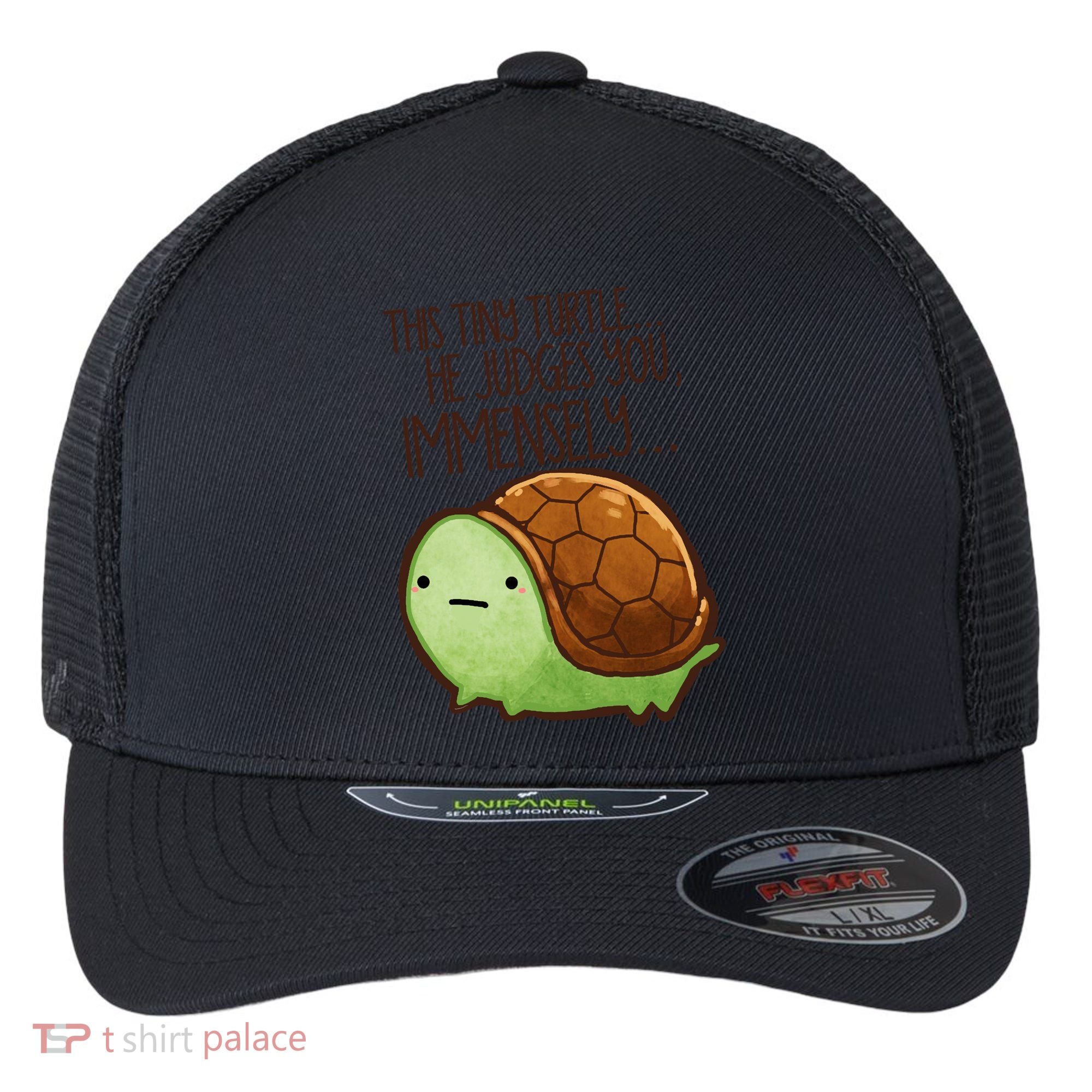 This Turtle.. He Judges You. Flexfit Unipanel Trucker Cap