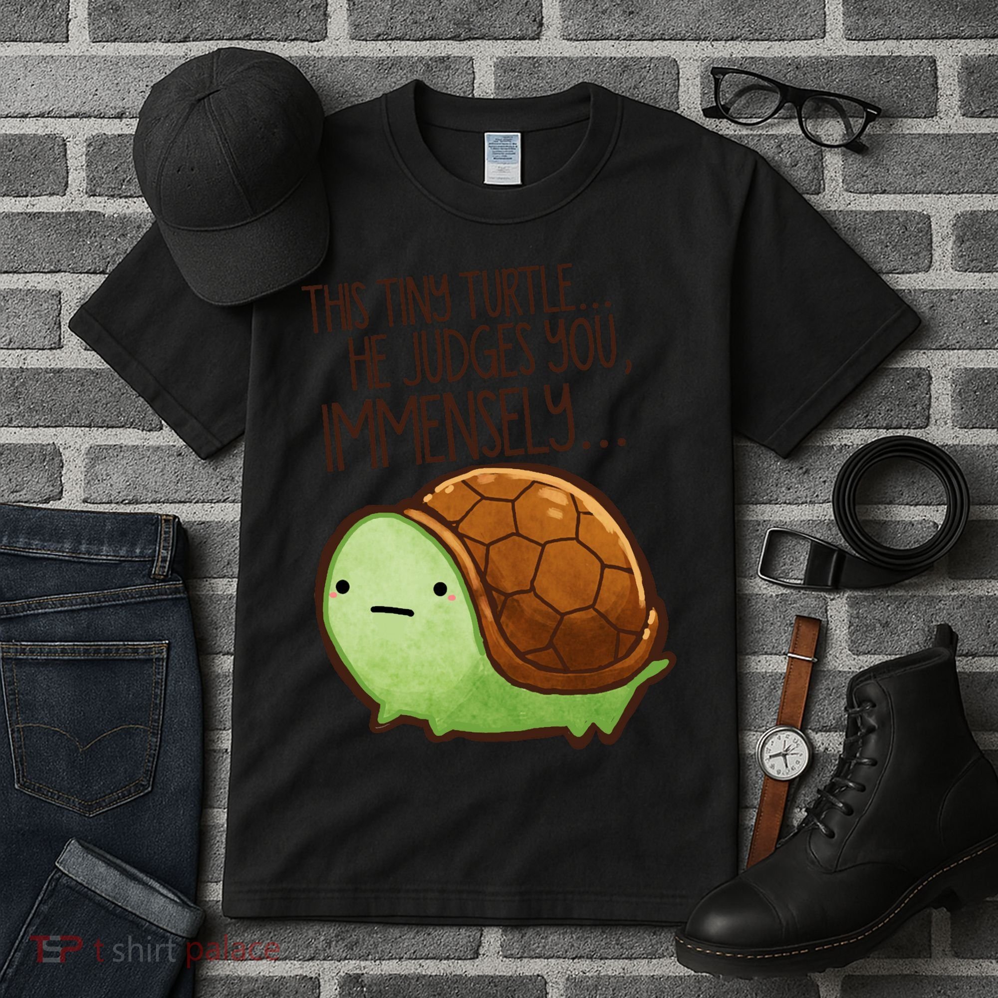 This Turtle.. He Judges You. Tall T-Shirt