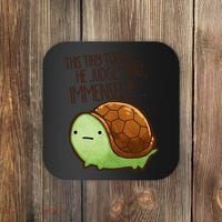 This Turtle.. He Judges You. Coaster thumb 0