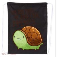 This Turtle.. He Judges You. Drawstring Bag thumb 0