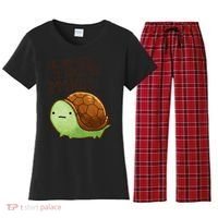 This Turtle.. He Judges You. Women's Flannel Pajama Set thumb 0