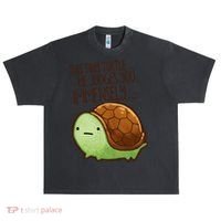 This Turtle.. He Judges You. Urban Oversized Heavyweight T-Shirt thumb 0