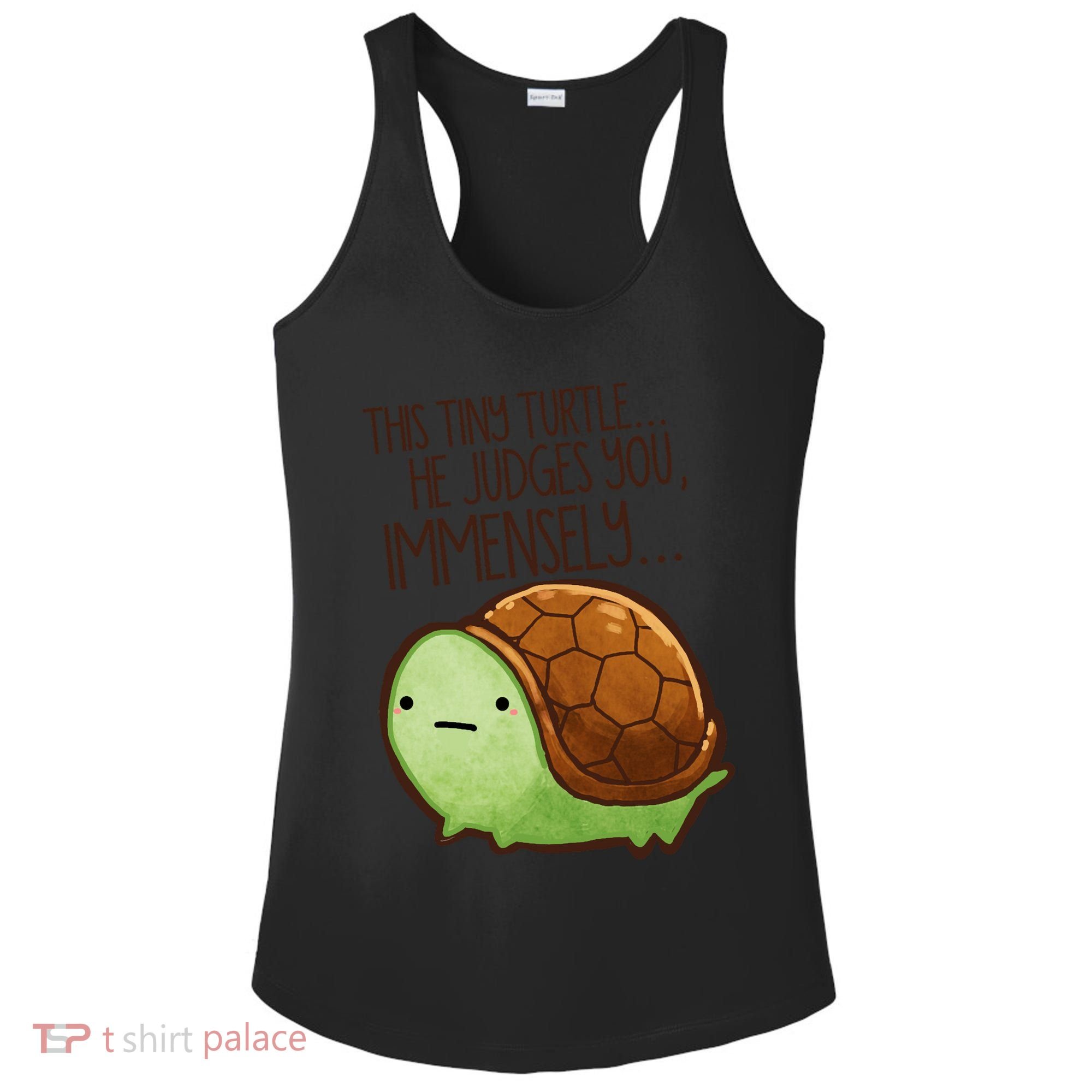 This Turtle.. He Judges You. Ladies PosiCharge Competitor Racerback Tank
