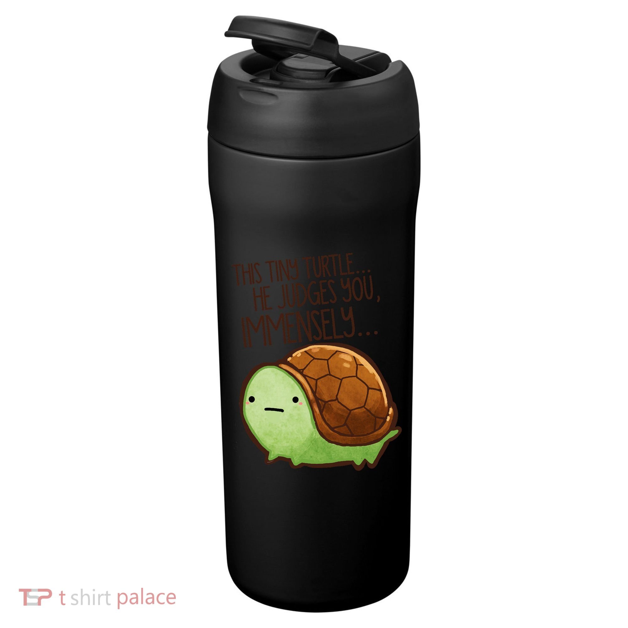 This Turtle.. He Judges You. 24oz Duet Stainless Steel Tumbler