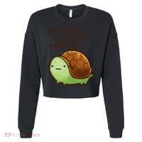 This Turtle.. He Judges You. Cropped Pullover Crew thumb 0