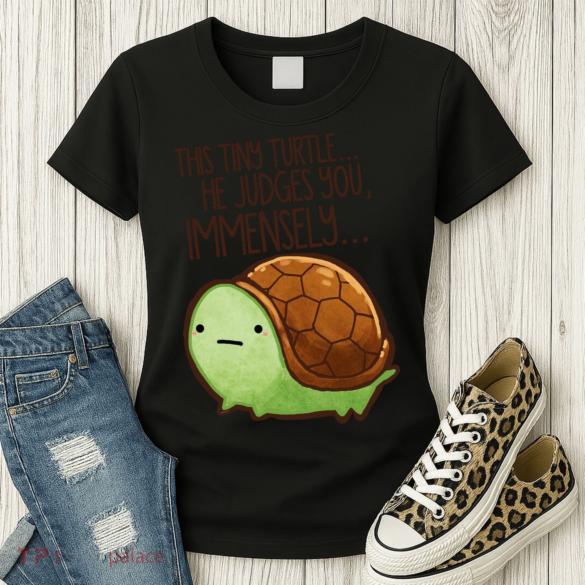 This Turtle.. He Judges You. Women's T-Shirt