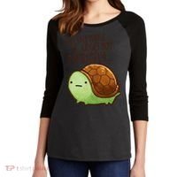 This Turtle.. He Judges You. Women's Tri-Blend 3/4-Sleeve Raglan Shirt thumb 2