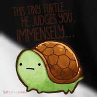 This Turtle.. He Judges You. Toddler Fine Jersey T-Shirt thumb 2