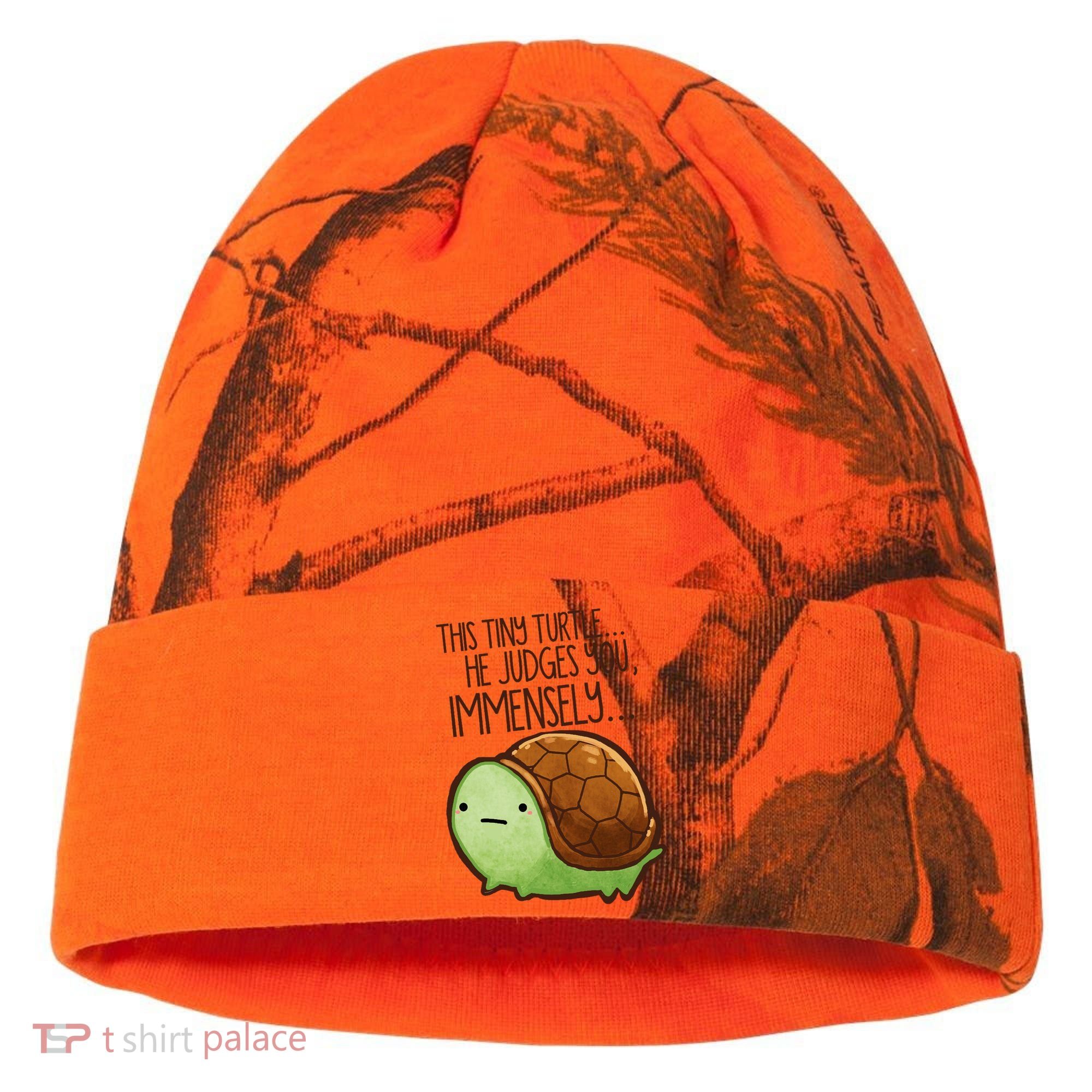 This Turtle.. He Judges You. Kati Licensed 12" Camo Cuffed Beanie