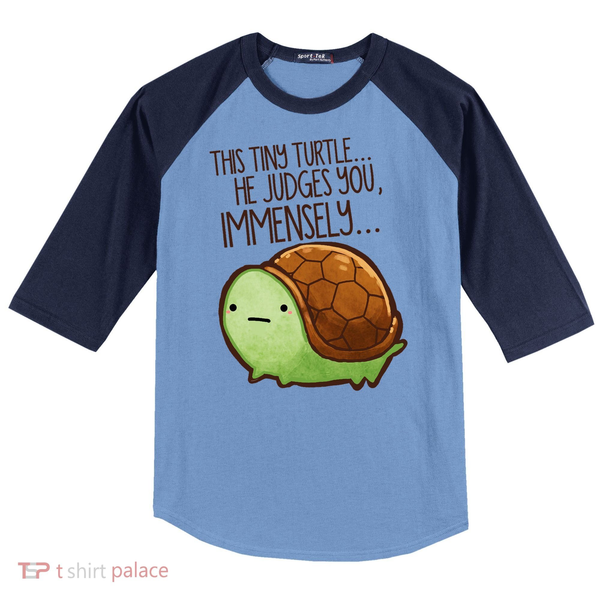 This Turtle.. He Judges You. Raglan Baseball Sleeve Shirt
