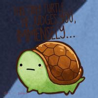 This Turtle.. He Judges You. Raglan Baseball Sleeve Shirt thumb 2