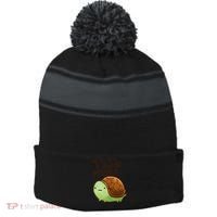 This Turtle.. He Judges You. Stripe Pom Pom Beanie thumb 0