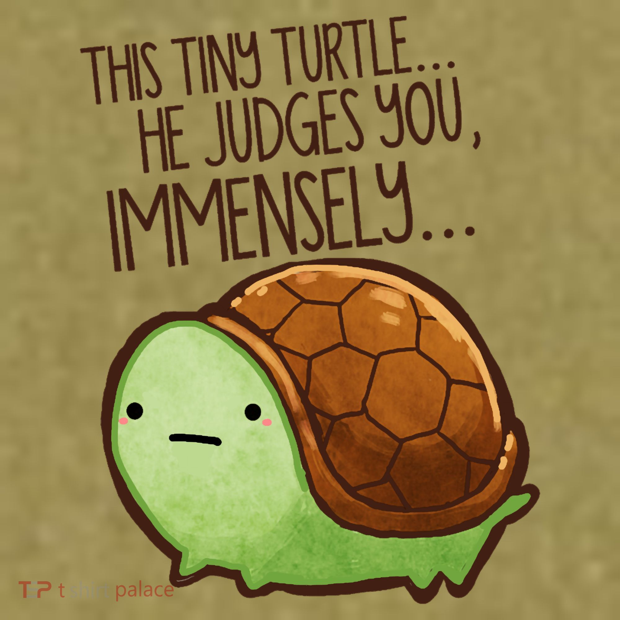 This Turtle.. He Judges You. Garment-Dyed Women's Muscle Tee