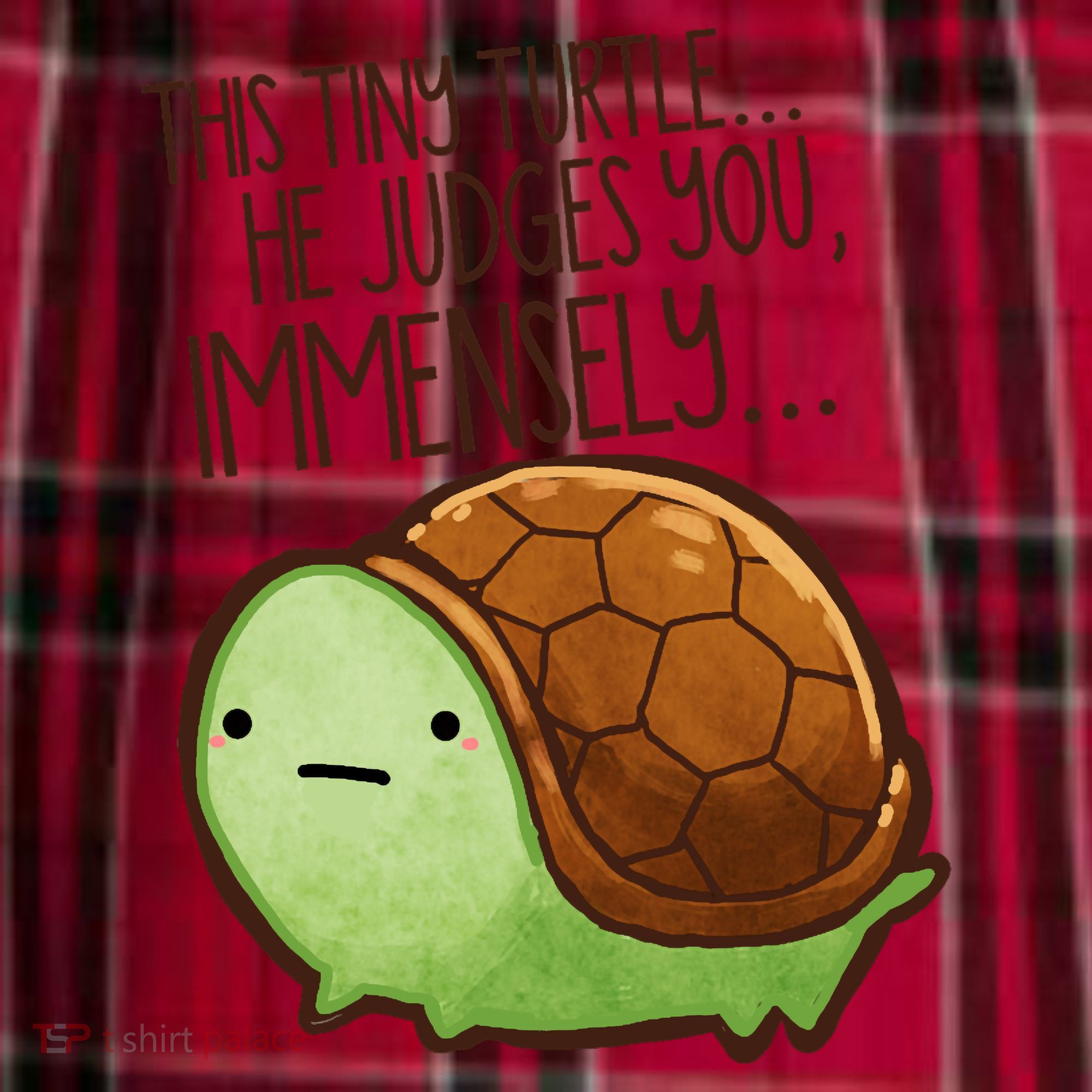 This Turtle.. He Judges You. Women's Flannel Plaid Pajama Pants